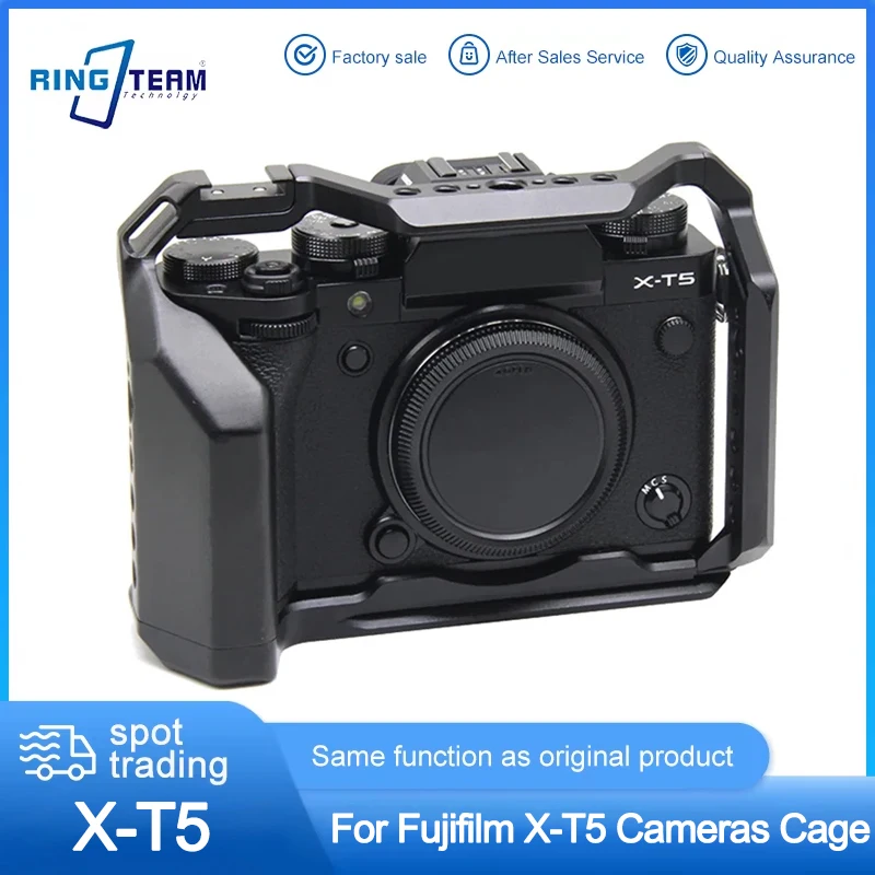 For Fujifilm X-T5 Video Cage Aluminum Alloy Multi-Expansion Rig Unobstructed Accessory for Video Shooting Battery