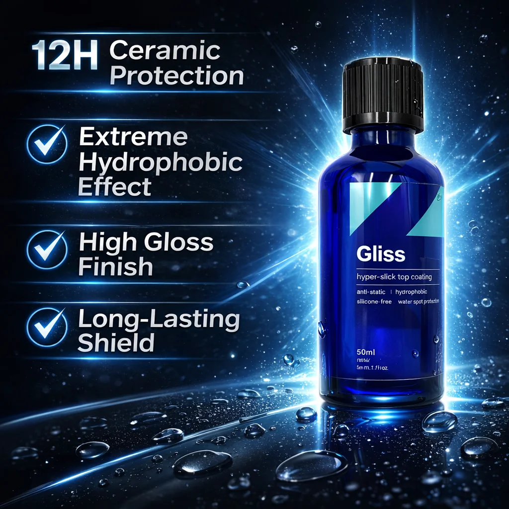CAR CQUARTZ Gliss Original Ceramic Coating  Kit for Cars Hyper Smooth Hydrophobic Nano Top-Coat with Microfiber Applicators