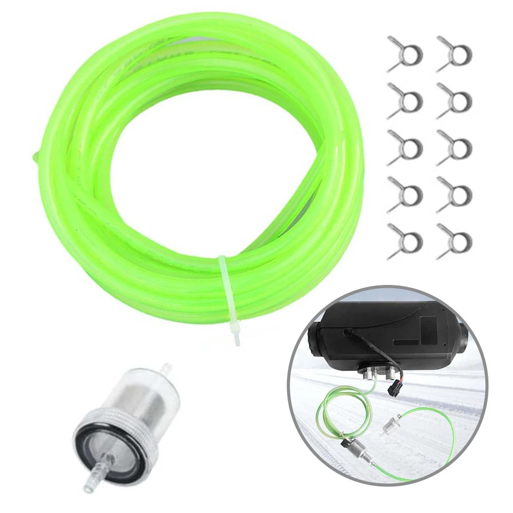 Car Air Parking Heater Tube Replacement Diesel Heater Fuel Pipe Hose Clip Kit Heater Fuel Line Auto Electrical Equipment