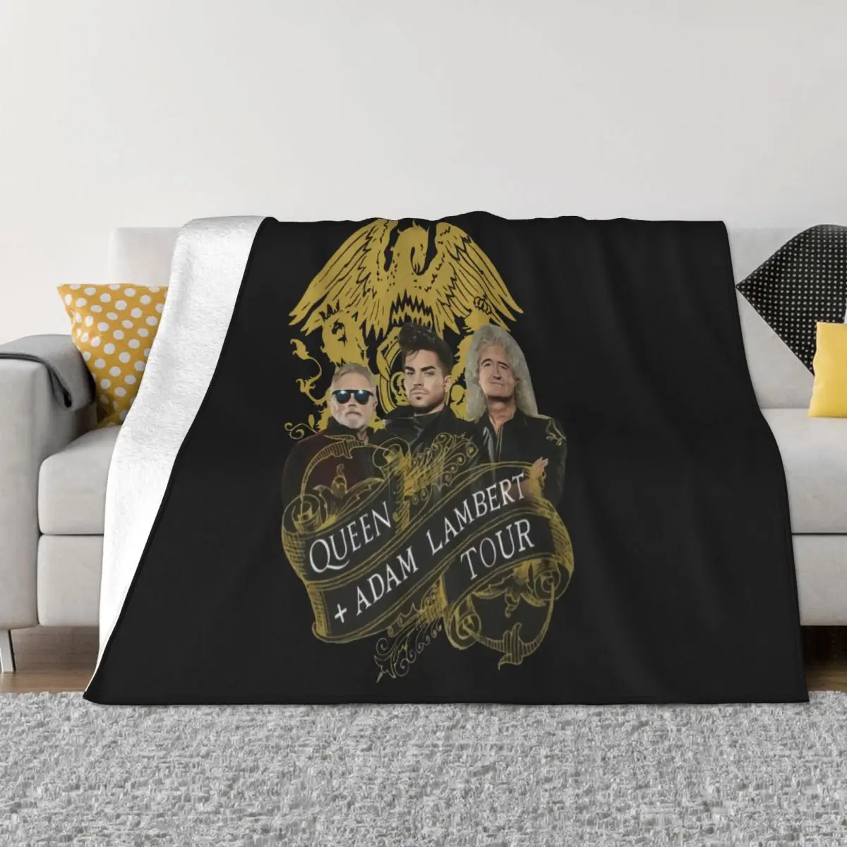 Queen Adam Lambert The Rhapsody Tour 2020 Black Size S2Xl Creative Design Many Colors 3D Throw Blanket