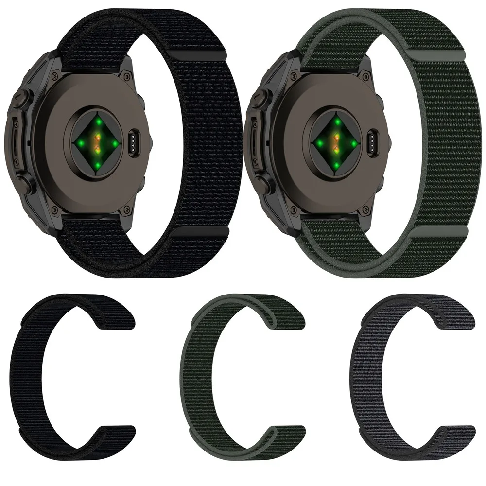 

Тканый холщовый ремешок 20 мм, 22 мм, 26 мм, подходит для спортивных браслетов для часов Garmin Fenix 5S 6S 7X 7S 7pro