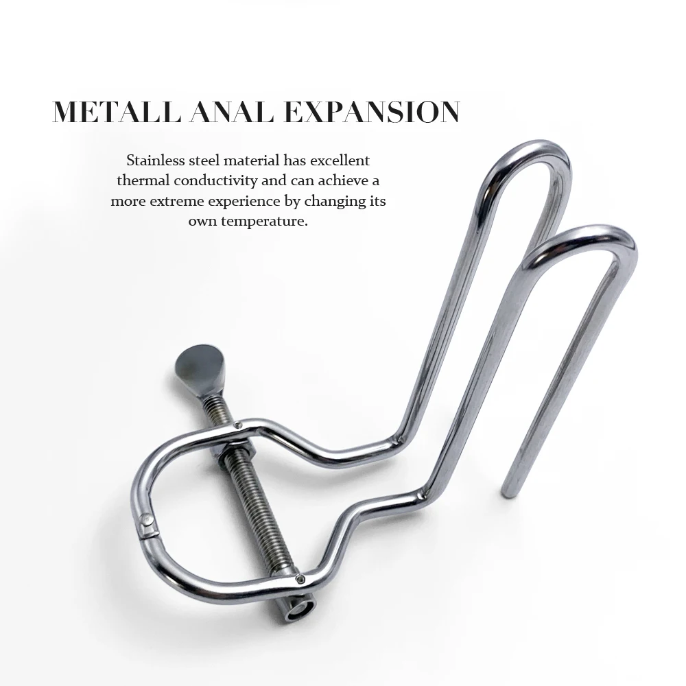 Stainless Steel Anal Vagina Spreader Expander Adjustable Anus Butt Plug Speculum BDSM SM Adult Sex Toys for Men Women Gay