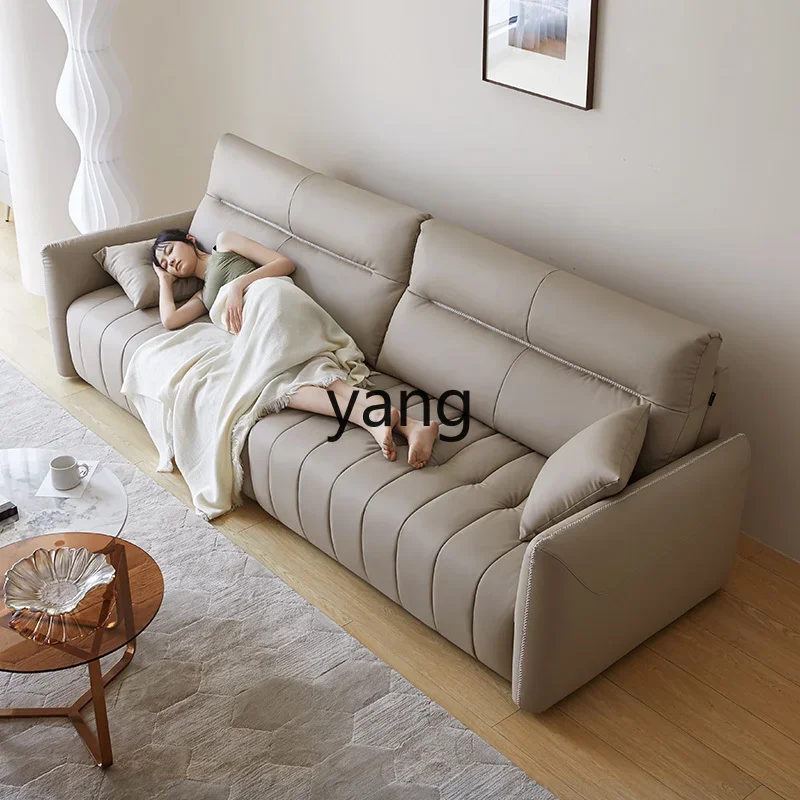 Yjq piano key sofa cat scratching skin living room small apartment modern simple light luxury straight row fabric sofa