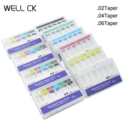 WELL CK 10 Boxes Dental Absorbent Paper Points Taper 02 04 06 Moisture Absorbing Paper Tips Strong Absorption Pure Cotton Fiber