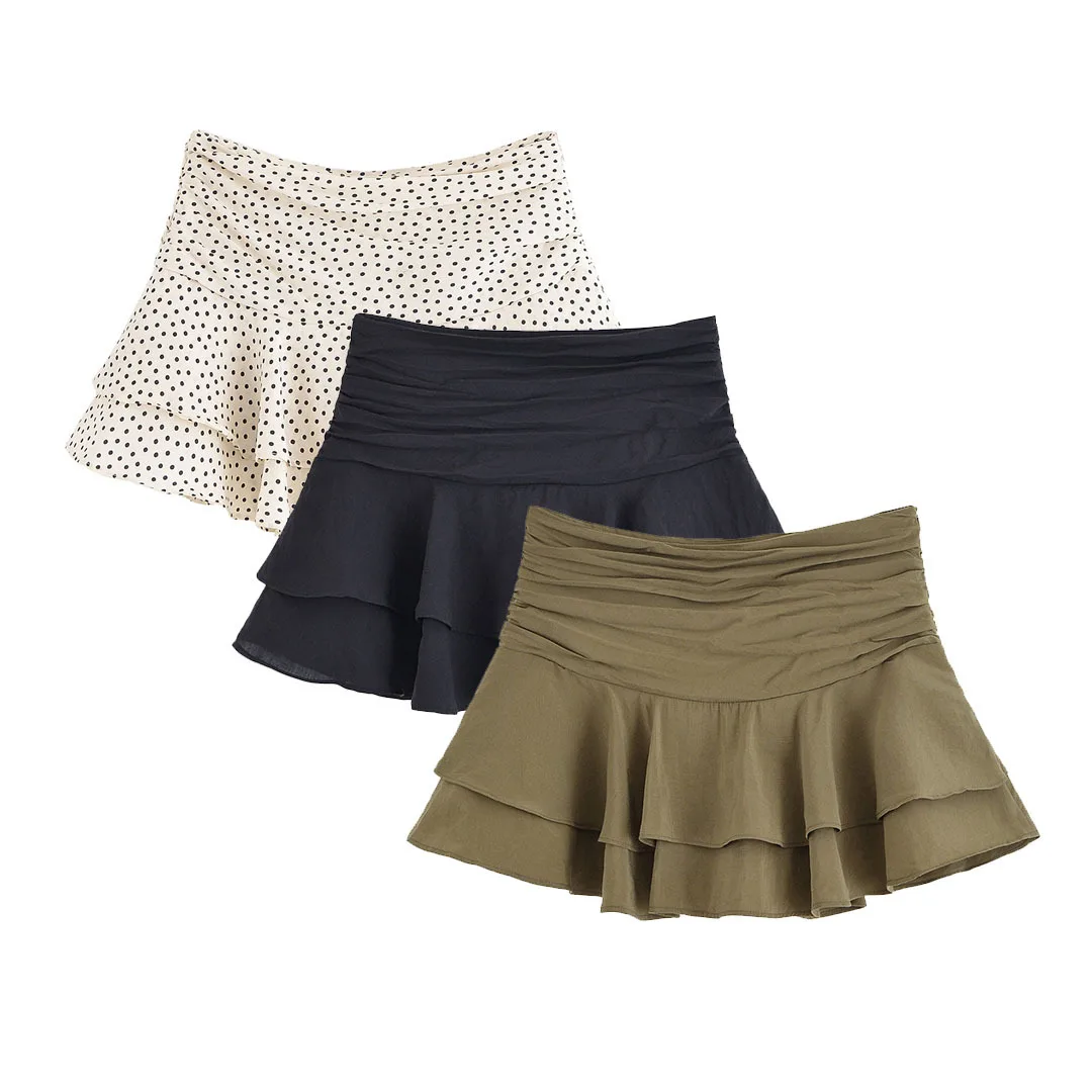 

Chic Woman Pleated Skirt Women High Waist Short Skirts For Women Summer Mini Skirt Ruffes Elegant Women's Party Skirts