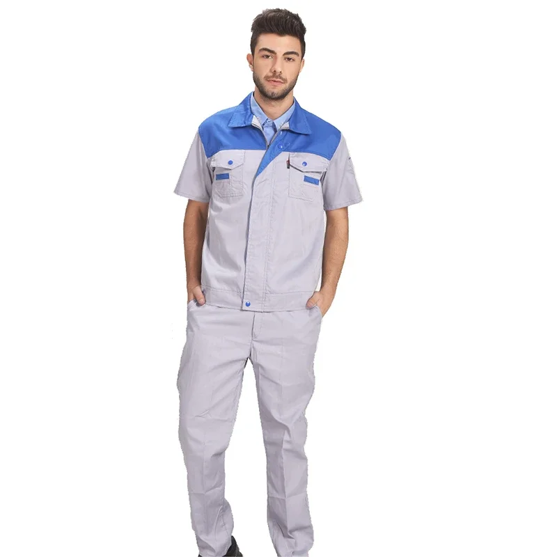 Auto Car Repairing Workwear Short Sleeve Suit Clothes Men Protective Clothing Suits Jumpsuit Protection Jumpsuits Uniform