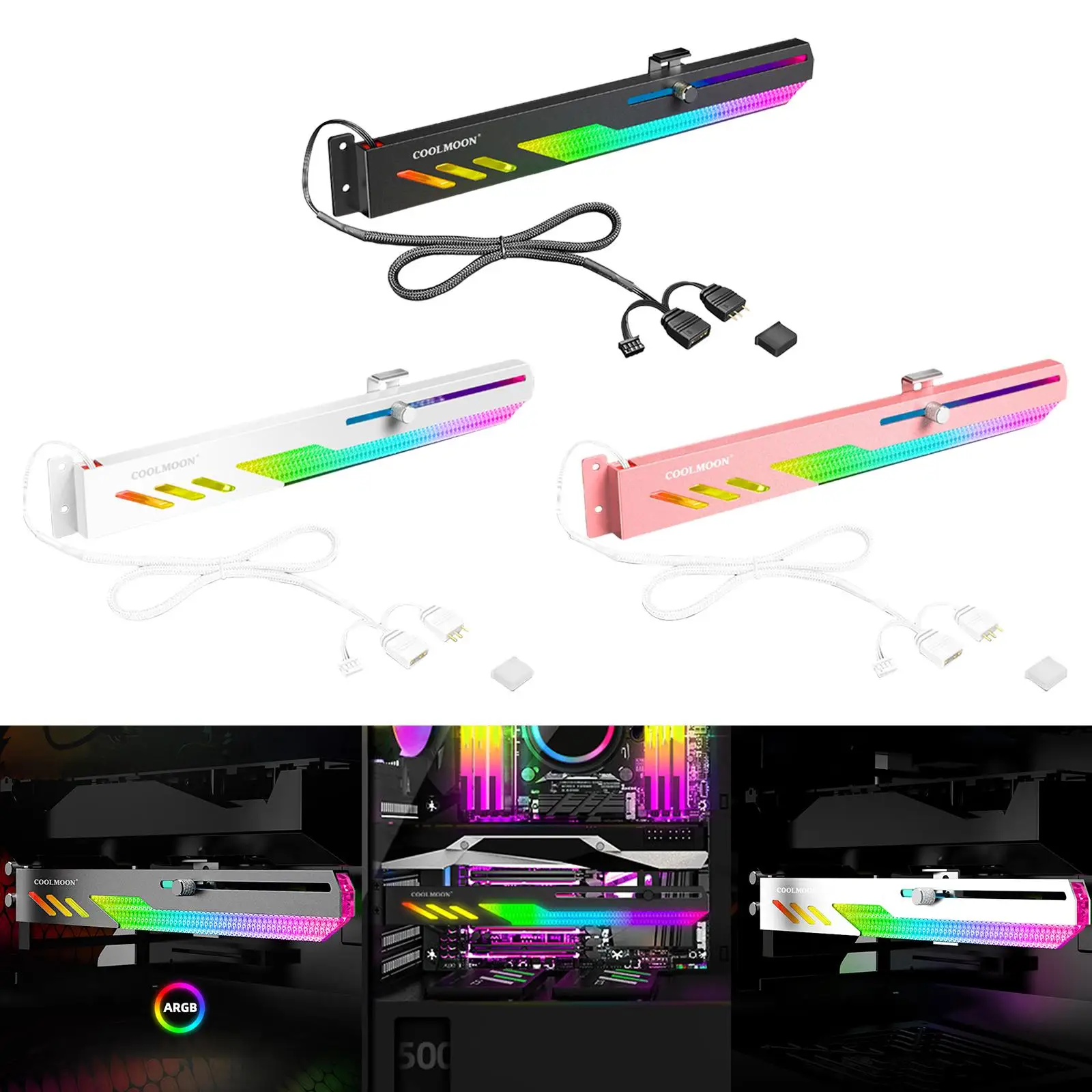 Tarjeta gráfica ARGB GPU Brace 5V LED Tarjetas gráficas de computadora Soporte de escritorio