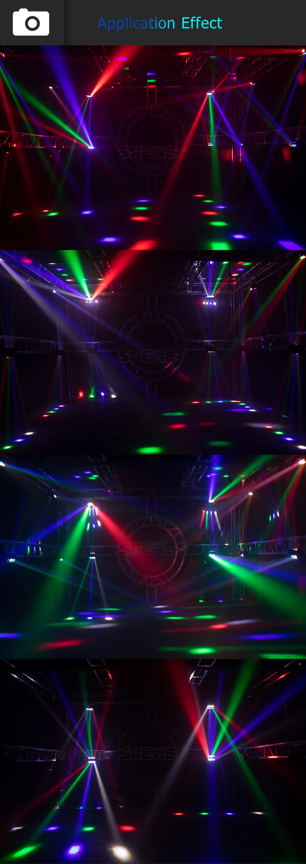 9 x 10 W LED Moving Head RGBW Spider Party Lichter DMX 512 für DJ Disco Hochzeit Nachtclub KTV Bühnenbeleuchtung – Detail 11