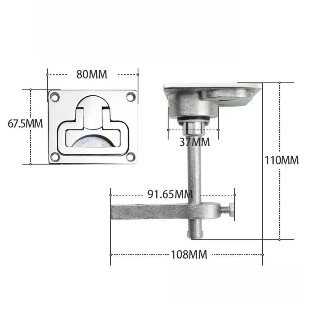 

Marine Deck Hatch Door Lock 316 Stainless Steel Square Floor Lock Marine Deck Hatch Door Lock Marine Hardware Boat Accessories