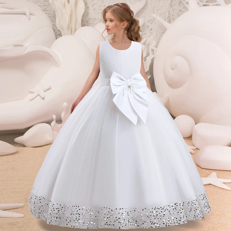 Summer Embroidery Pageant Princess Dress Elegant Kids Dresses For Girls Clothes Children Party Wedding Dress 14 10 12 Year