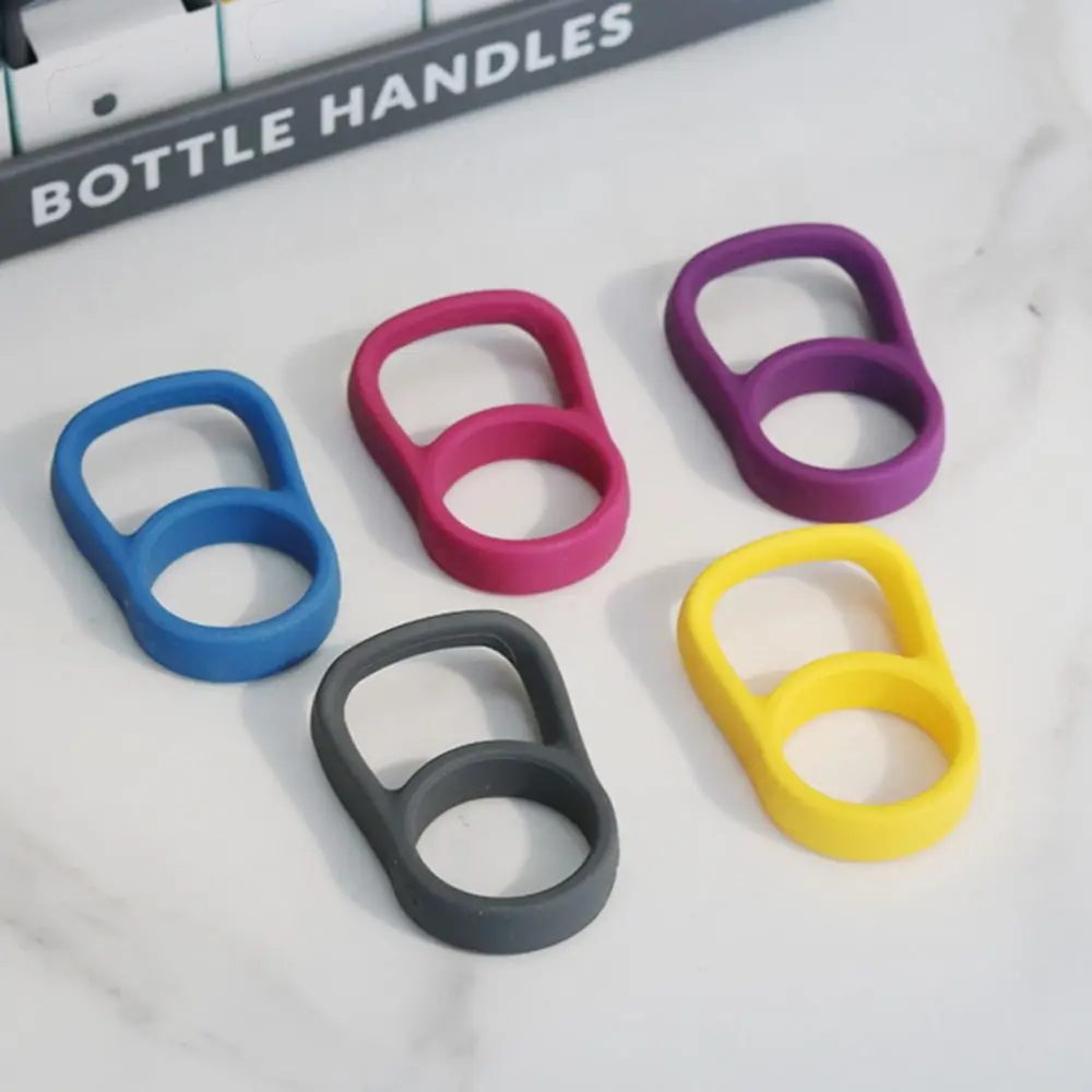 Portable 37mm Water Bottle Handle Strap Silicone Vacuum Cup Sports Water Bottle Holder Handle Carrying Rope Camping