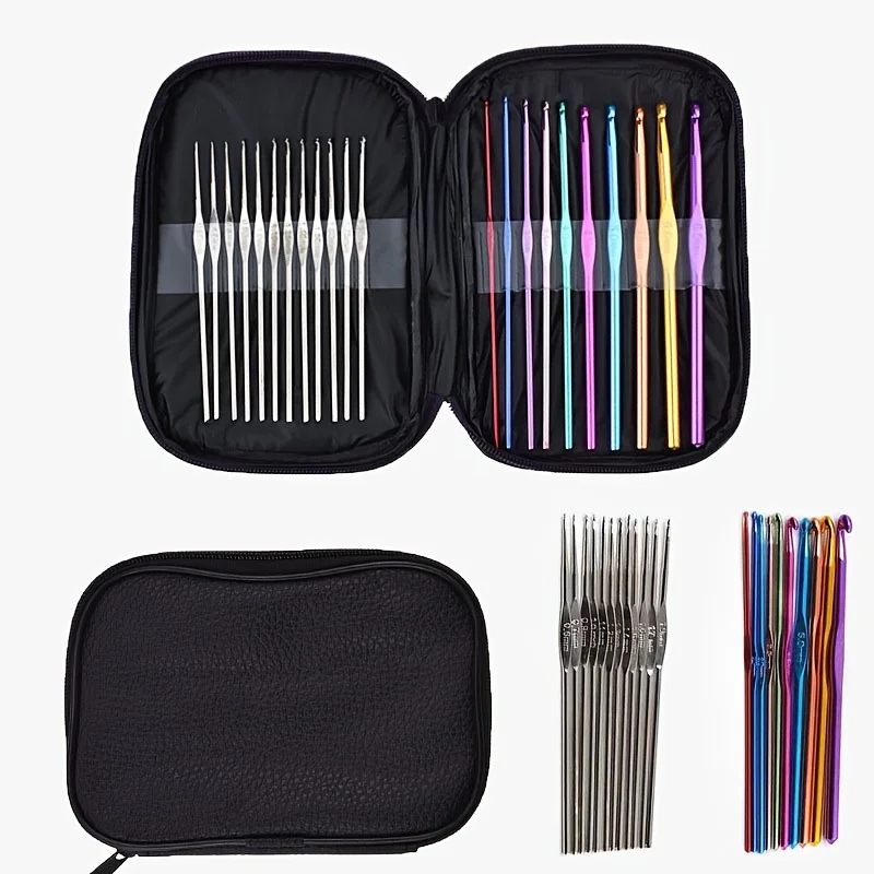 Comfort Crochet Set, Thick Grip, Ergonomic Soft Handle Hooks Set with Various Sizes-Perfect for DIY Knitting Crocheting Supplies