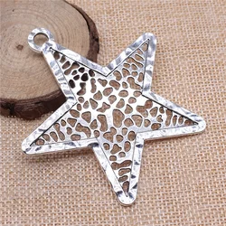 WYSIWYG 1pcs 74x70mm Big Hollow Star Pendants Big Hollow Star Charm Big Star Pendants Charm For Jewelry Making