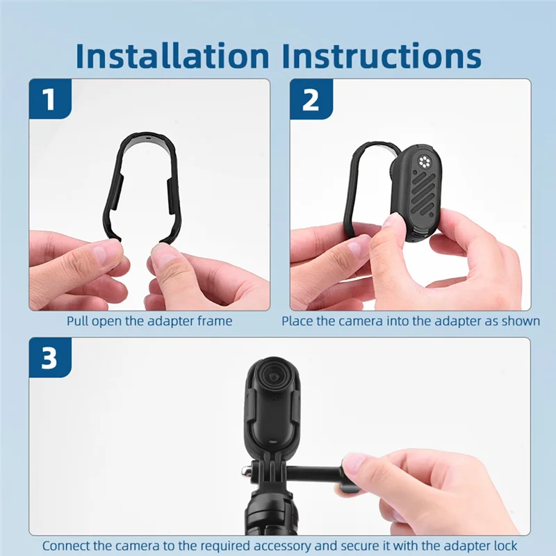 AAAEL-For Insta360 GO3 GO3S Frame Shell Extend Case Adapter Mount Long Screw Heat Dissipation Bracket Protection Bracket Frame