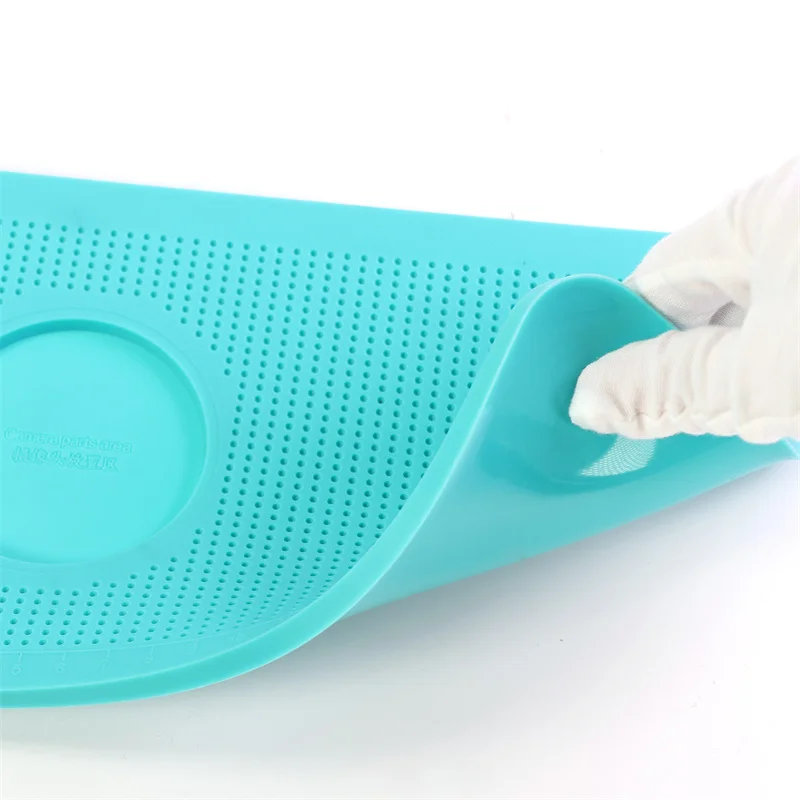 TE-738 Mini Anti-slip Mat Cell Phone LCD Screen Film Repair Pad with Camera Protection Good Elasticity No Deformation Repair