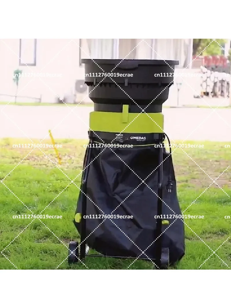 2500W Portable Electric Garden Leaf Shredder, Silent Composting Machine for Household Use
