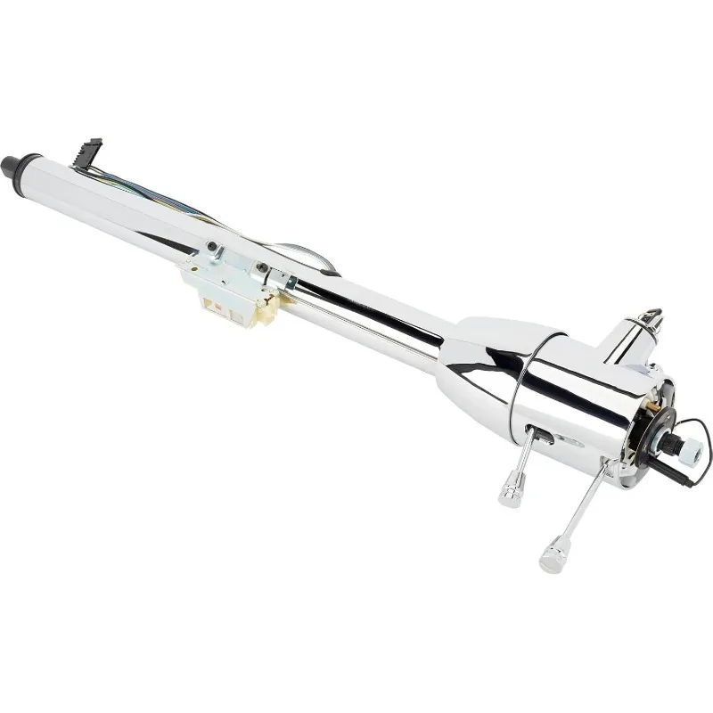 

Universal GM Tilt Steering Column, Floor Shift, 28" Chrome Finish, 5-Position Tilt, Built-in GM Turn Signal & Hazard Switch, Com
