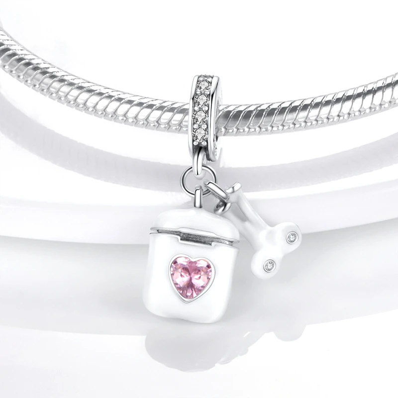925 Sterling Silber Rosa Serie Charms Fliege Mädchen Kuchen Prinzessin Perlen Anhänger Fit Original Armband DIY Schmuck Geschenk Für Frau – Detail 7