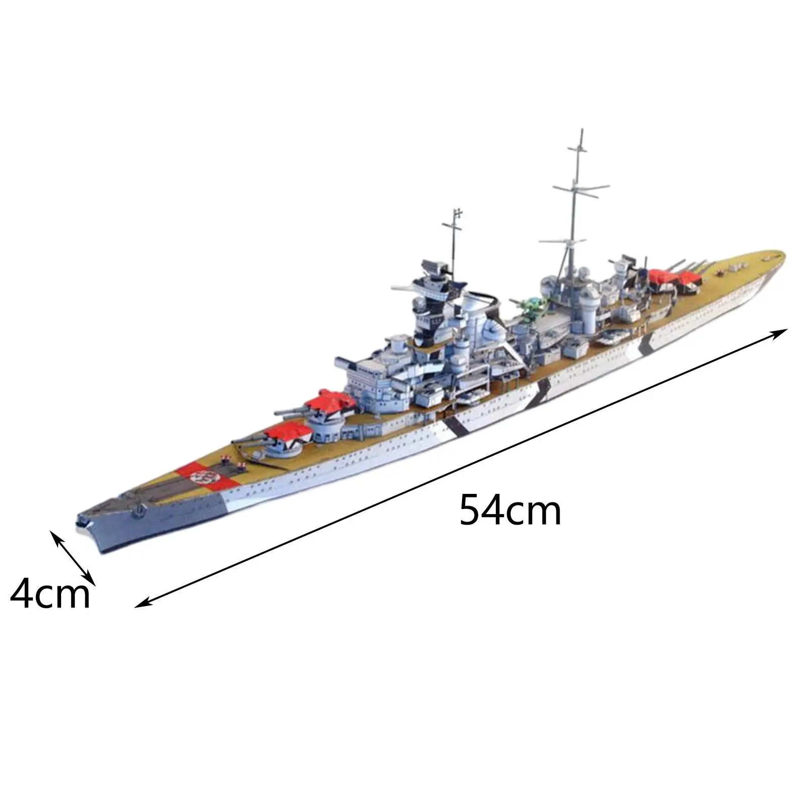 1/400 Ship Model Ornaments Collectibles DIY Assemble Durable Gifts Party Favors Paper Boat Toy for Girls Boys Teenagers