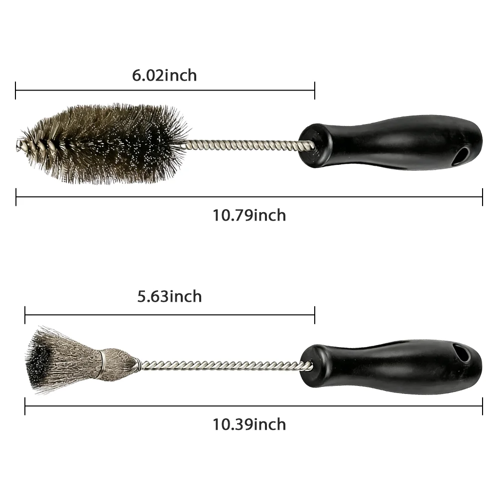 2PCS Injector Sleeve Cup Bore Seat Cleaning Brush Kit, Carbon Dirt Cleaning Brush, PVC Coated Handle,Perfect for Car Enthusiasts