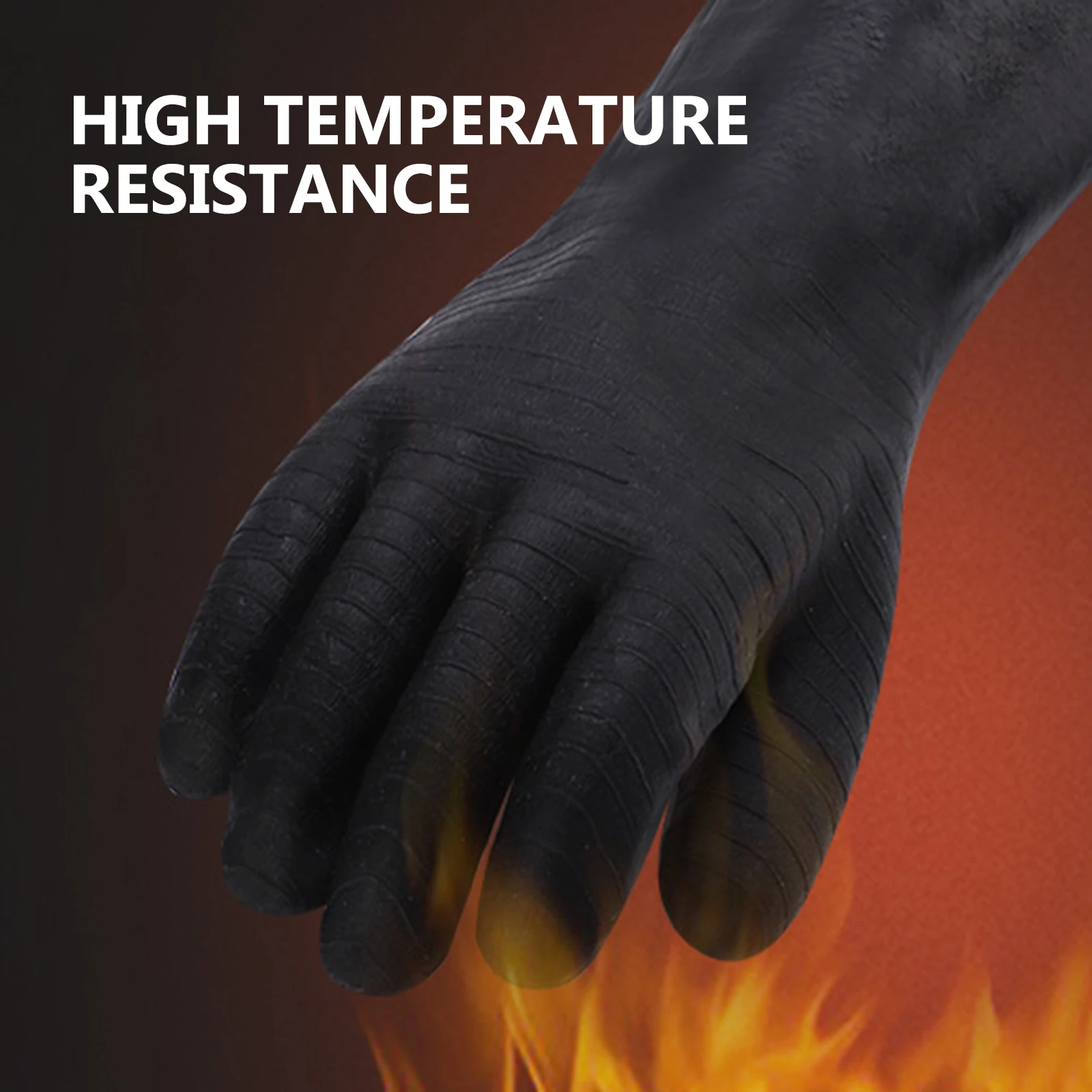 

Gloves with Grip High Temperature Resistant Hand Jacket for Cleaning Heat Fire Black Neoprene