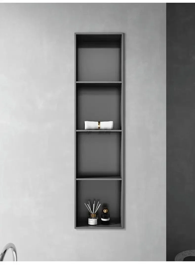 YY Stainless steel niche embedded finished bathroom bathroom shower rack metal steel cabinet customization