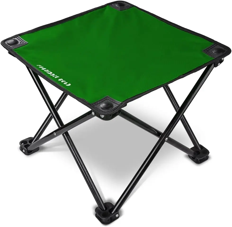 

Portable Camping Stool with Steel Frame, Foldable Footrest for Hiking Fishing Beach Travel, Supports 220lbs