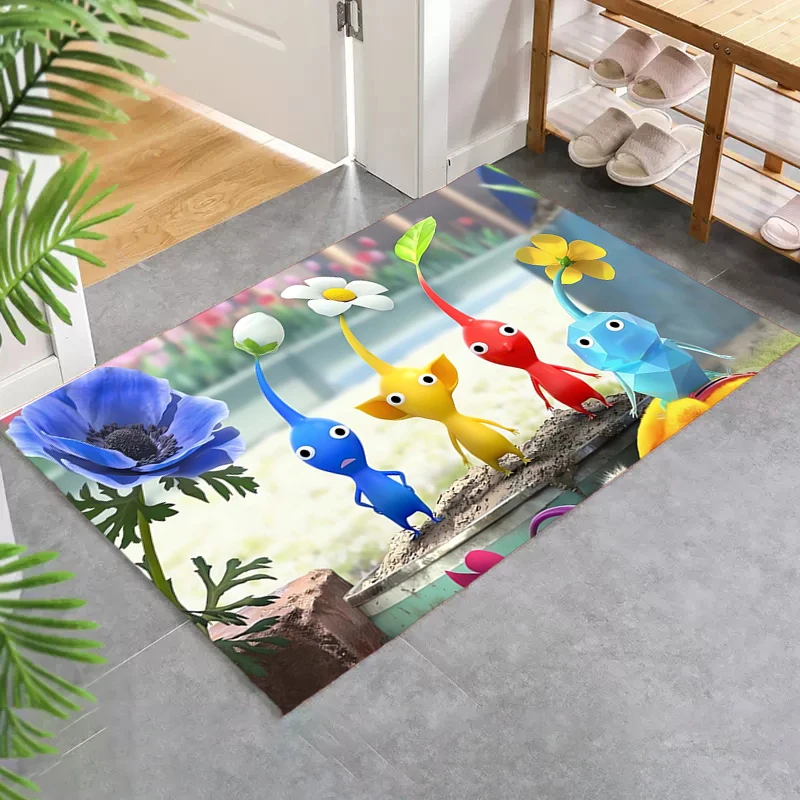 Pikmin Home Decoration House Entrance Mat Floor Mats Living Room Rug for Bedroom Rugs Non-slip Kitchen Mat Custom Carpet Foot