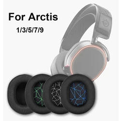 2Pcs For SteelSeries Arctis 1 3 5 7 9 Gaming Headset Foam Earpads Ear Pads Sponge Cushion Replacement Elastic Head Band Headband