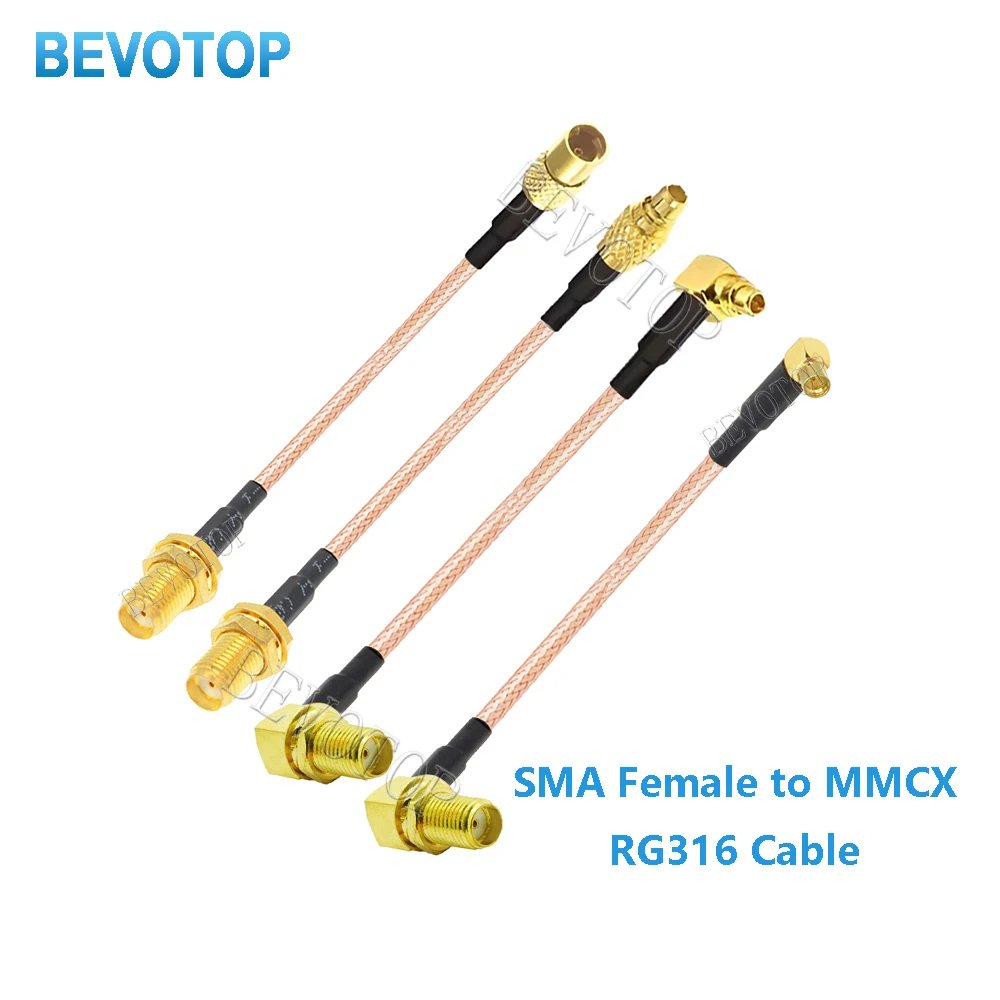 

2PCS/lot Straight MMCX Male to RP-SMA Female 90 Degree RG316 Pigtail FPV Antenna Adapter RF Coaxial Extension Cable 5CM-10M