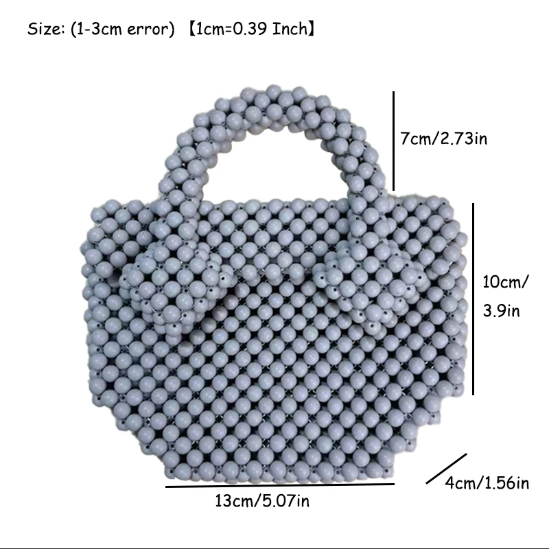 Handmade Women's Bags with Flocked Beads Customized Niche Design Ins Fashion Flip Handbags for Women New Party Banquet Bag