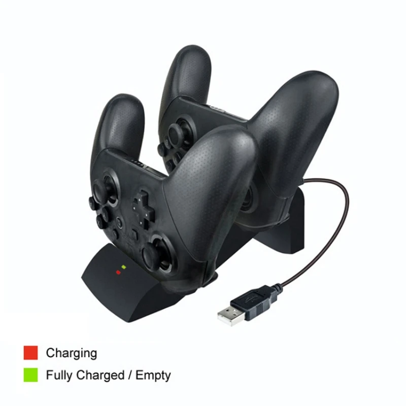 

For Nintendo Switch Controller Charger Dock With Indicator LED Dual USB Charging Stand Station Cradle For NS Switch Power Supply