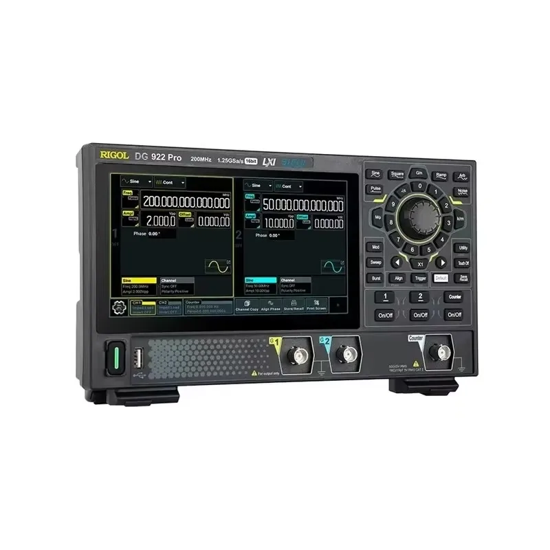 DG912 Pro 100MHz 1.25Gsa/s 16bits Function/Arbitrary Waveform Generator 2 Channel 7" TFT Color Touch Screen