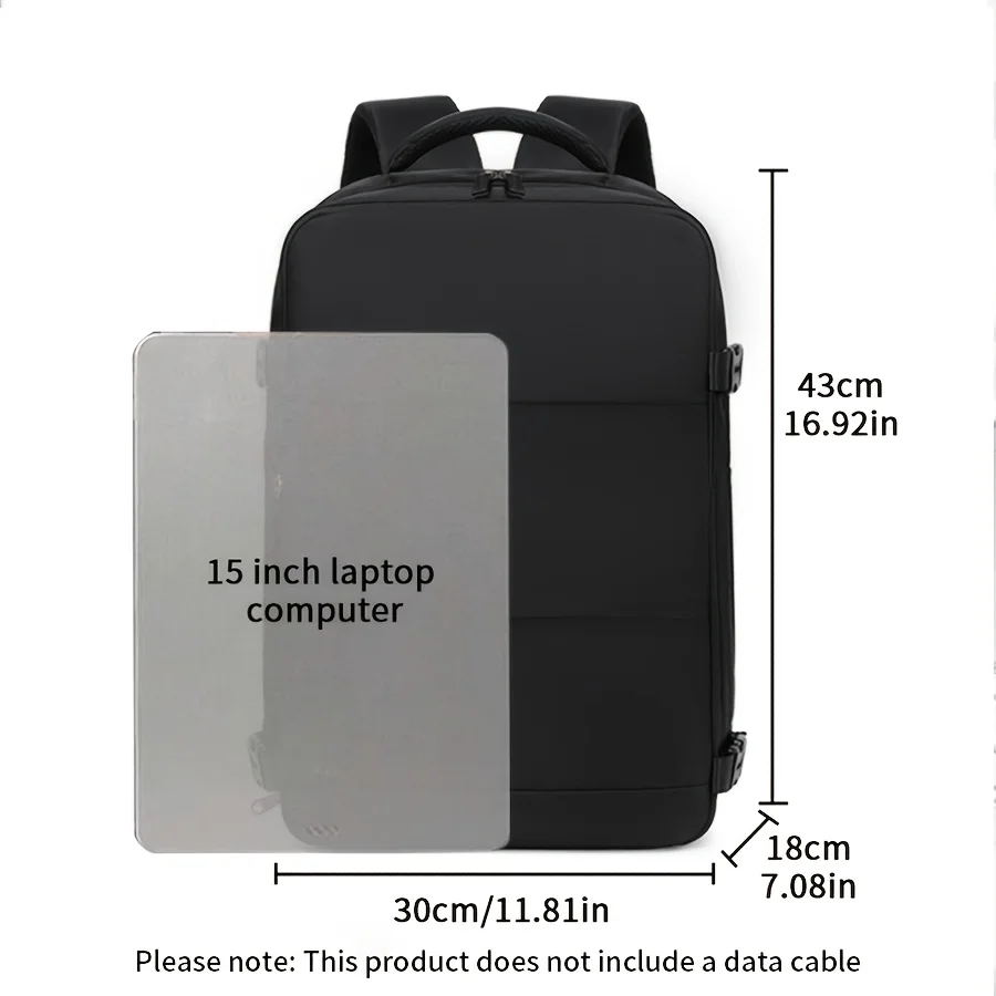 Business Laptop Backpack For Men, Large Capacity Expanded Hiking Backpack, Cabin Airplane Travel Backpack  Women's Bag