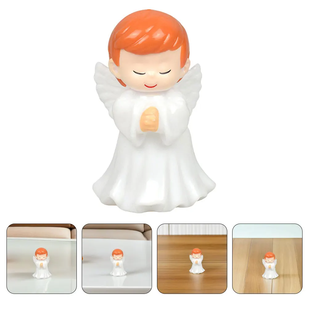 

3Pcs Angel Garden Decoration Cute Guardian Mini Plastic Praying Sculpture Christmas Party Desktop Outdoor Ornament