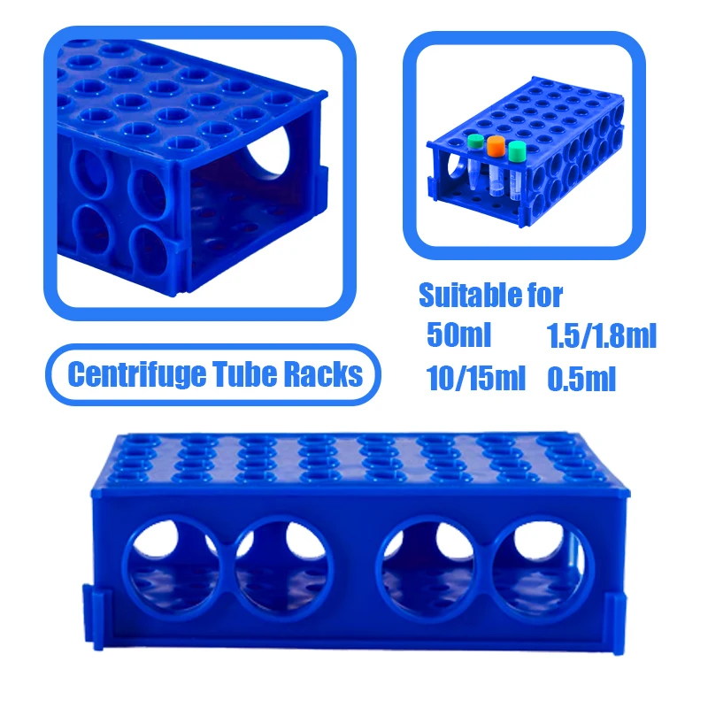 50/15/10/1.5/1.8/0.5ML Test Centrifuge Tubes Rack Centrifuge Tube Test Rack School Laboratory Tools Pp Holder