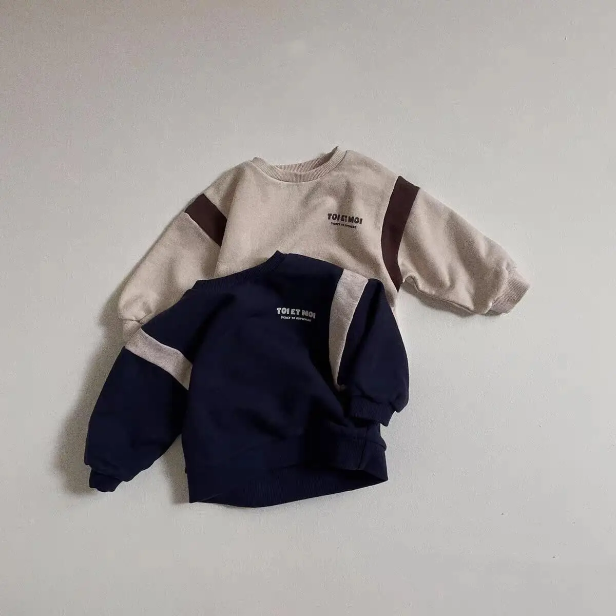 Autumn New Baby Long Sleeve Sweatshirt Boys Girls Cotton Loose T Shirts Infant Toddler Letter Print Casual Pullover Tops