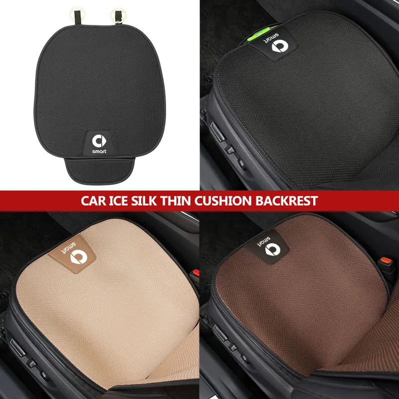 Cojín de seda de hielo para coche de lujo, bolsa de almacenamiento, cojín elevador de asiento para Smart Fortwo 451 450 453 Forfour Cabrio Crossblade ROADSTER