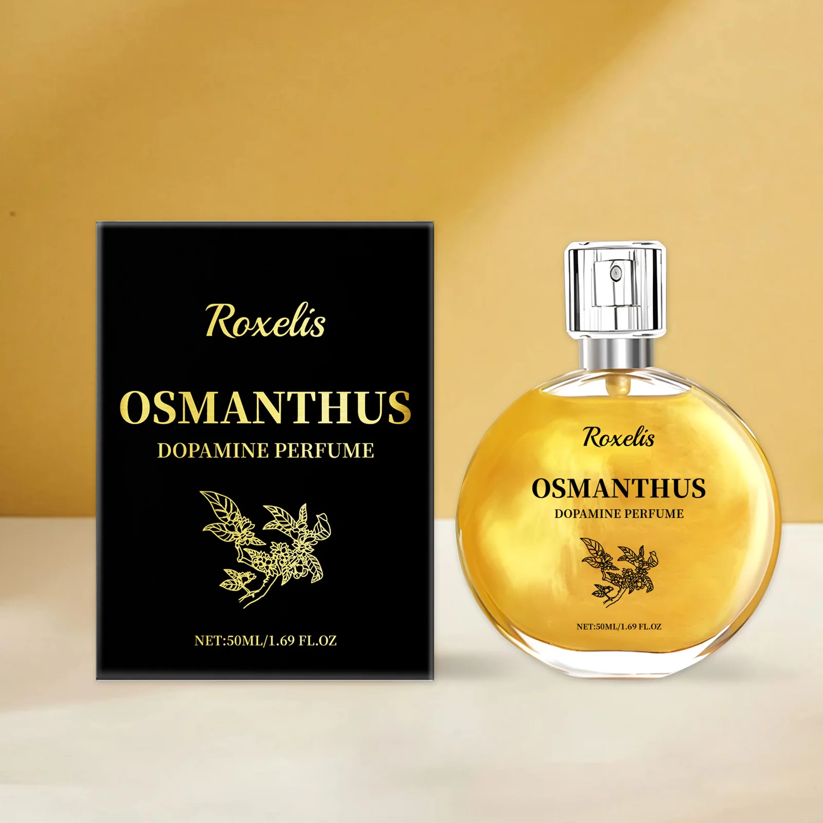 Roxelis Osmanthus Gilded Perfume Long Lasting Eau de Toilette Natural Freshness Moisture Charm Retention Fine Mist Osmanthus Per