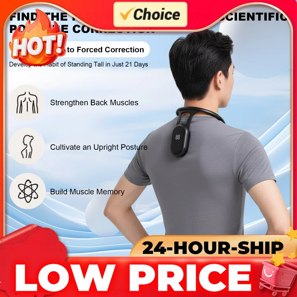 Neck Hump Corrector with Smart Vibration Reminder Intelligent Posture Trainer Realtime Scientific Monitoring for Adult Kids