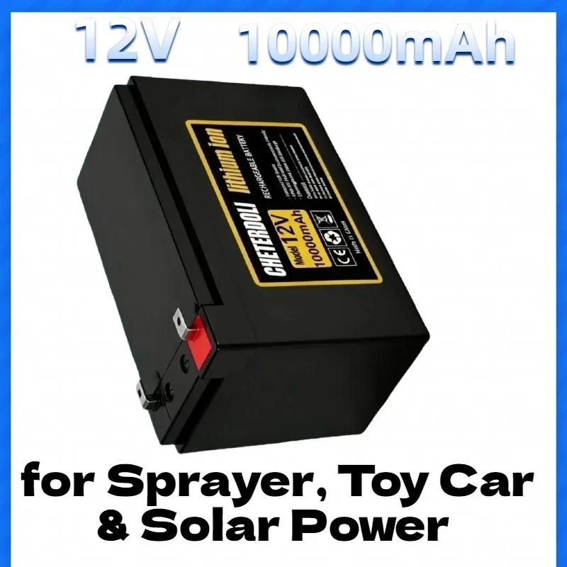 Ready To Use 12V 10Ah Rechargeable Battery Pack – with BMS & 3A Charger for Sprayer, Toy Car & Solar Power Spare Accessory