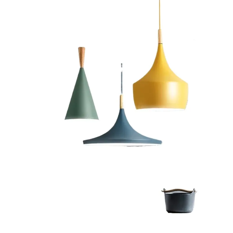 

Macaron Color Instrument Pendant Lamp Metal Suspension Light Hotel Restaurant Dinning Room Bar Cafe Hanging Ceiling Chandelier