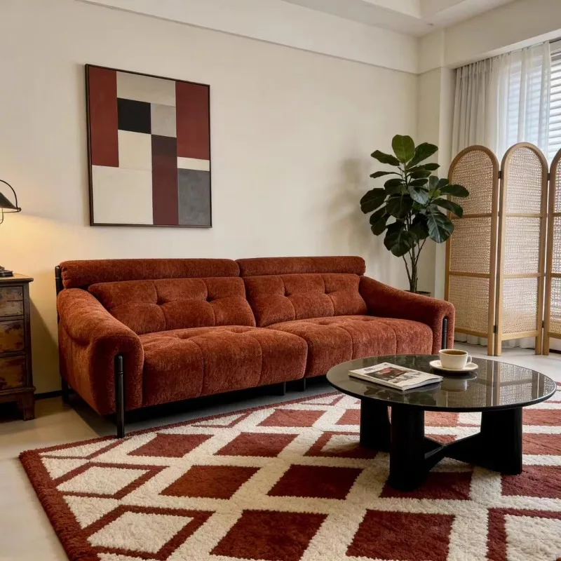 Square sofa fabric, ash wood feet, high-density springback foam, modern design, suitable for apartment hotels