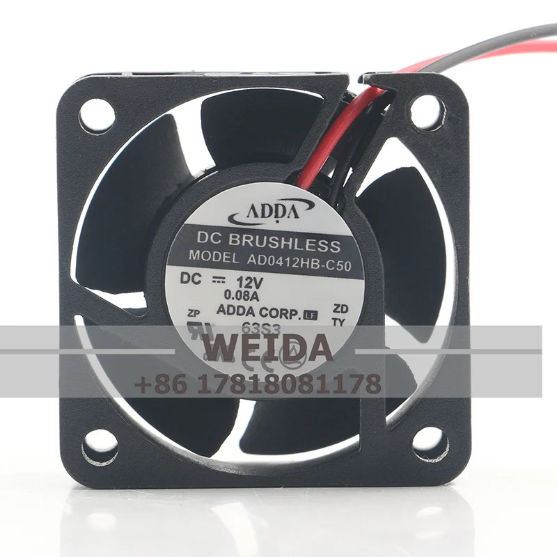 Case fan original AD0412MB-C50 4cm ADDA 4020 DC12V 0.08A super quiet VCR cooling fan 40*40*20MM