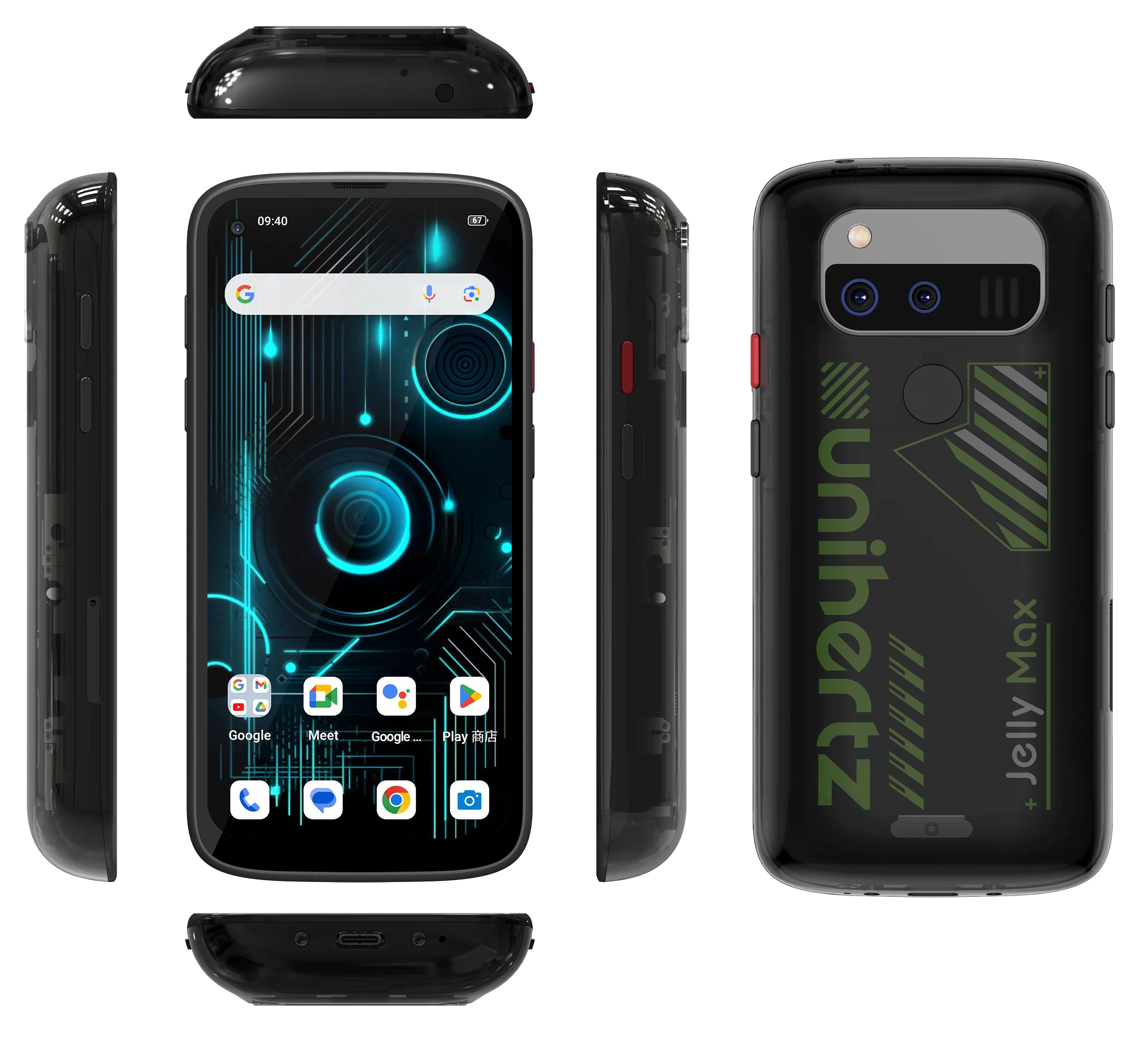 Unihertz Jelly Max Mini Smartphone 5G Android 14 Dimensity 7300 CPU 24GB 256GB 100MP 32MP Camera 4000mAh Battery 5.05