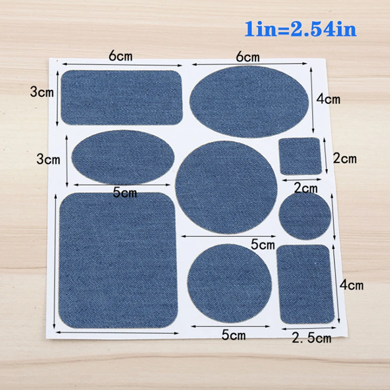 Jeans Self-adhesive Patch DIY Repair Pants Knee shirt Applique Apparel Sewing Accessory for Denim Fabric Jeans badges patches