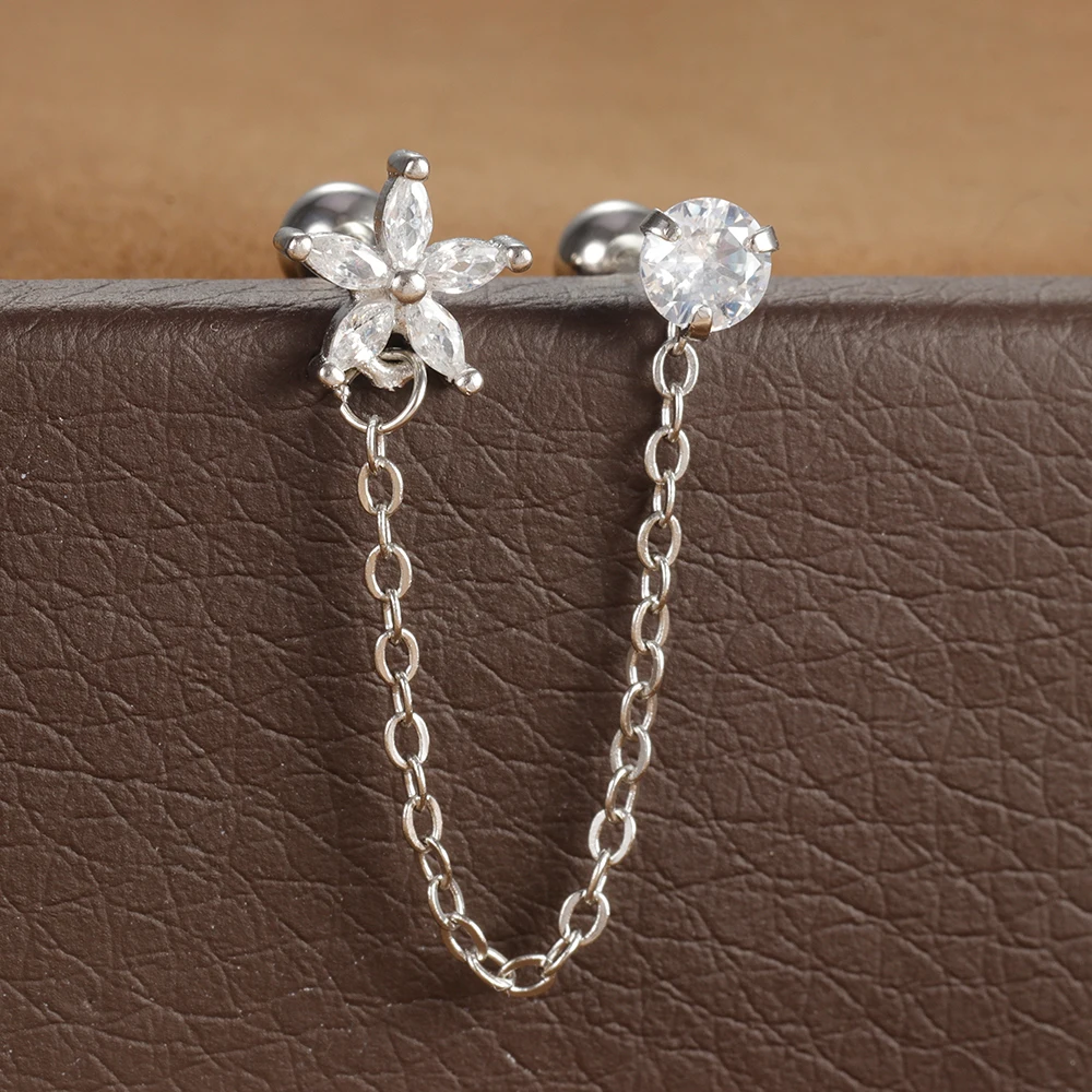 Women's 18K Gold Plated Zircon Crown Stud Earrings