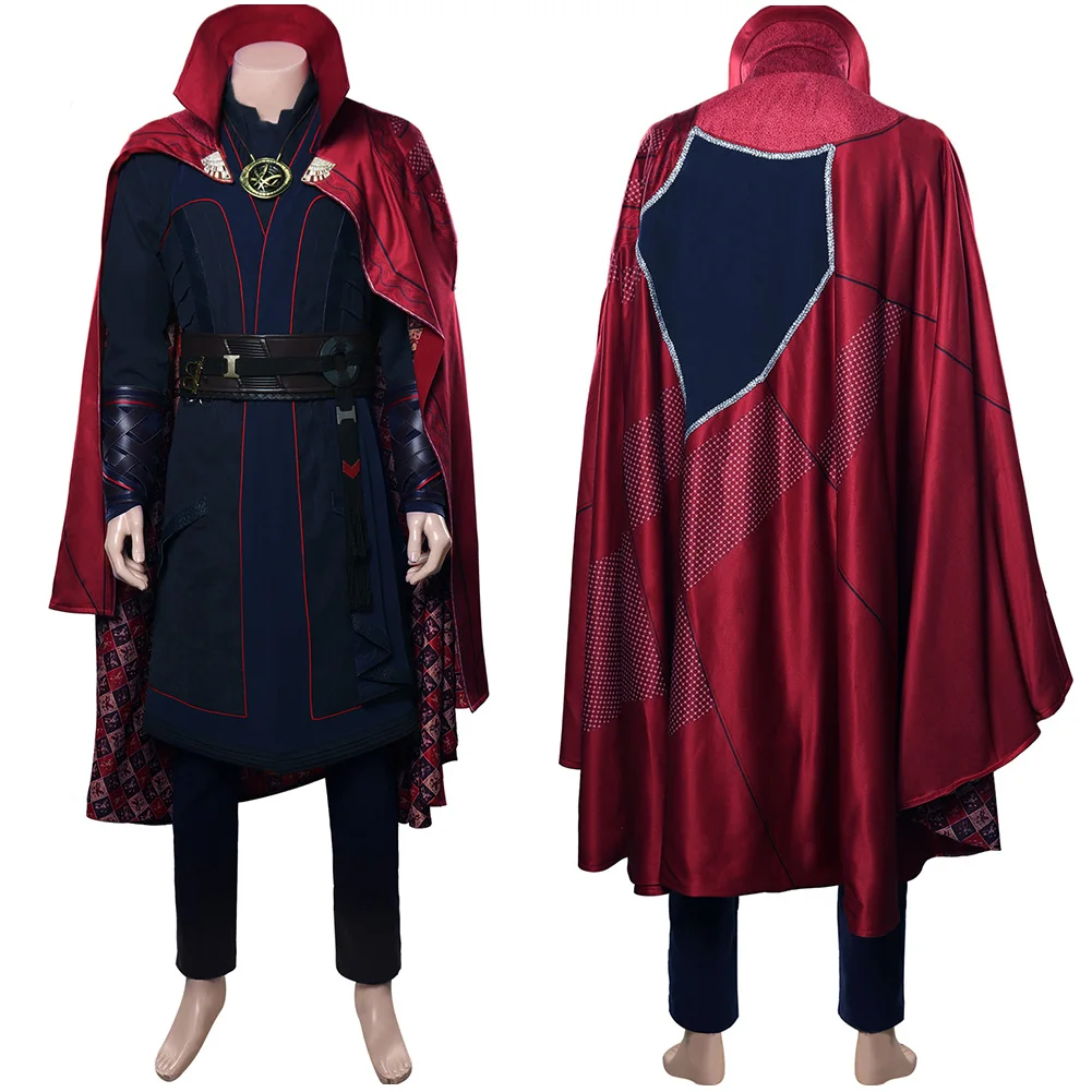 Doctor Strange Cosplay Costume Necklace Wristlet Cloak Robe Fantasy Disguise Hallowmas Party Uniform Carnival Role Play Suits