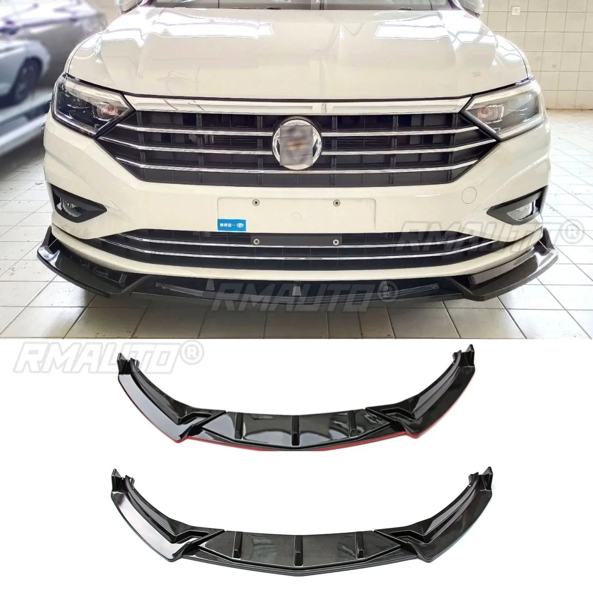 

Car Front Bumper Lip Diffuser Spoiler Glossy Black Modification Part for Volkswagen Sagitar 2019 Bumper Protector Car Accessorie