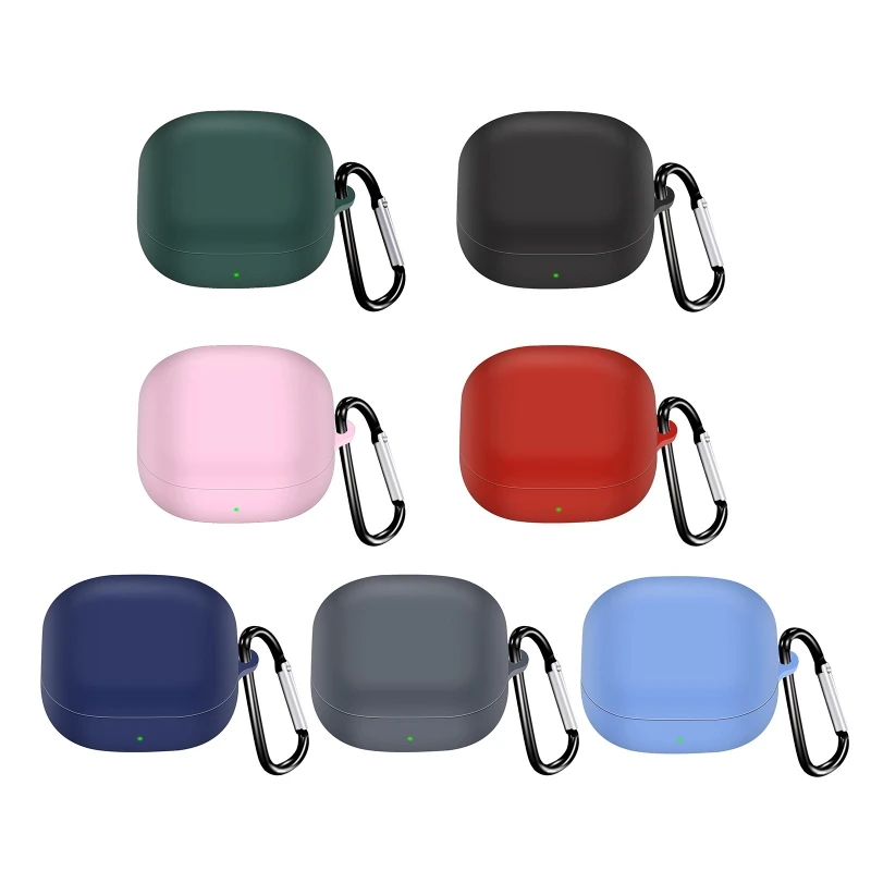 واقية غطاء سيليكون مع هوك المفاتيح لسامسونج غالاكسي Buds2 برو/براعم 2 برو سماعة حامي حافظة واقية قذيفة